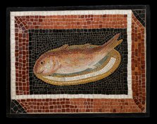 Mosaic Floor Panel Depicting a Fish on a Platter, 2nd century. Creator: Unknown.
