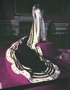 Coronation robes worn by the Queen Mother at the coronation of Queen Elizabeth II, 1953. Creator: Arthur Charles Kirby Ware.