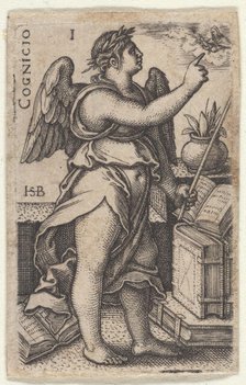 The knowledge. From the episode "The Knowledge of God and the Seven Cardinal Virtues", c.1539 . Creator: Beham, Hans Sebald (1500-1550).