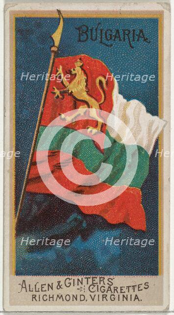 Bulgaria, from Flags of All Nations, Series 2 (N10) for Allen & Ginter Cigarettes Brands, ..., 1890. Creator: Allen & Ginter.