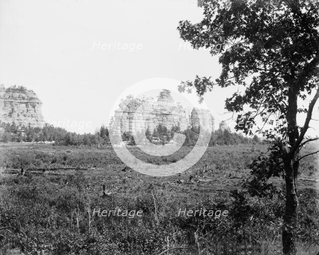 Camp Douglas, Wis., Castle Rocks, distant view, c1898. Creator: Unknown.