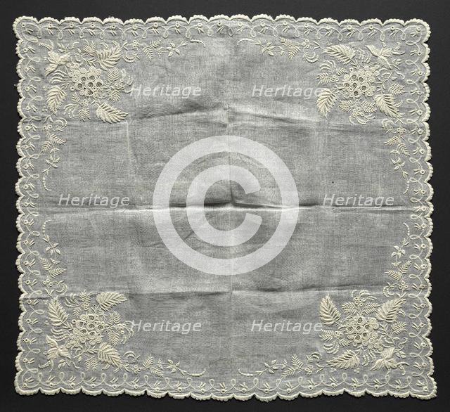 Handkerchief, 1857. Creator: Unknown.