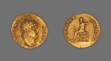 Aureus (Coin) Portraying Emperor Nero, December 67-December 68, issued by Nero. Creator: Unknown.