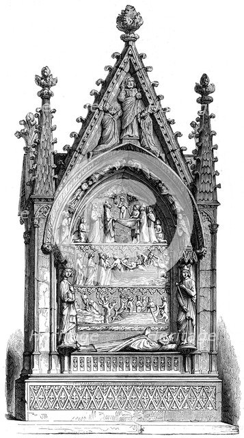 Tomb of Dagobert I (603-689), Merovingian king, Basilisque Saint-Denis, 1849. Artist: Unknown