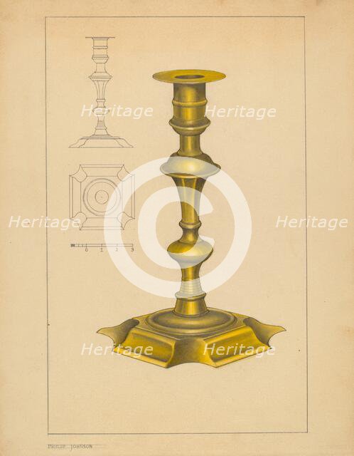 Candlestick, c. 1937. Creator: Philip Johnson.