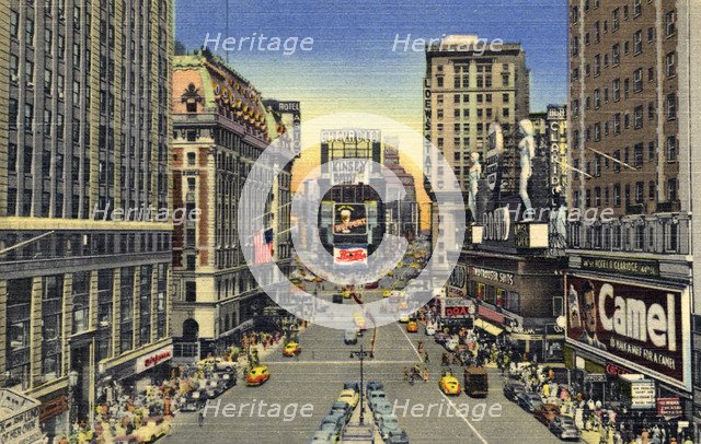 Times Square, New York City, New York, USA, 1951. Artist: Unknown