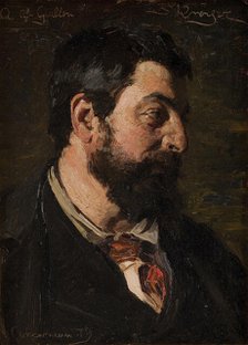 Portrait of the French painter Alfred Guillou, 1879. Creator: Peder Severin Kroyer.