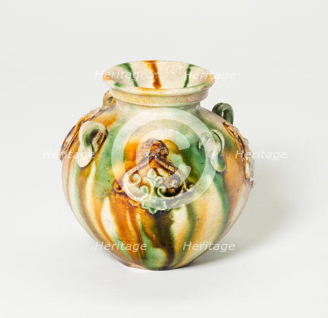 Jar with Loop-Handles and Medallions, Tang dynasty (618-907), first half of 8th century. Creator: Unknown.