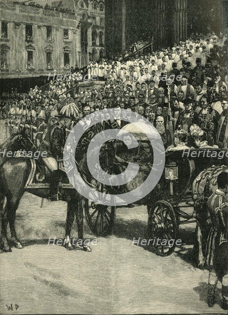 'The Diamond Jubilee: Thanksgiving Service at St. Paul's Cathedral', c1900. Creator: W.D..