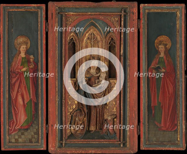 Altar Shrine with Madonna and Child with Donor, last quarter 15th century. Creator: Unknown.