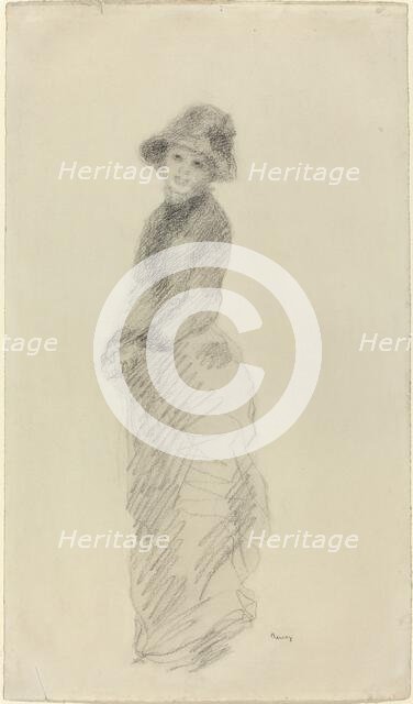 Young Woman Standing, c. 1880. Creator: Pierre-Auguste Renoir.