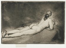 Nude Figure Lying Down, 1906. Creator: Theodore Roussel.