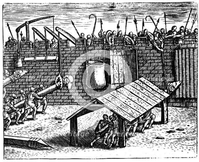 Roman siege warfare, 1605. Artist: Unknown
