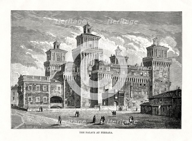 Castello Estense, Ferrara, Italy, 1879. Artist: Unknown