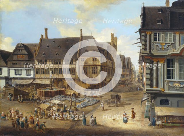 The Liebfrauenberg in Frankfurt, 18th century. Creator: Christian Georg Schutz.