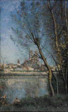 Mantes (le matin) , ca 1866. Creator: Corot, Jean-Baptiste Camille (1796-1875).