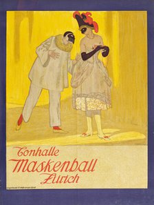 Masquerade ball. Tonhalle Zurich, 1911. Creator: Cardinaux, Emil (1877-1936).