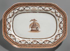 Octagonal Plate From The George Washington Memorial Service, c1800. Creator: Unknown.