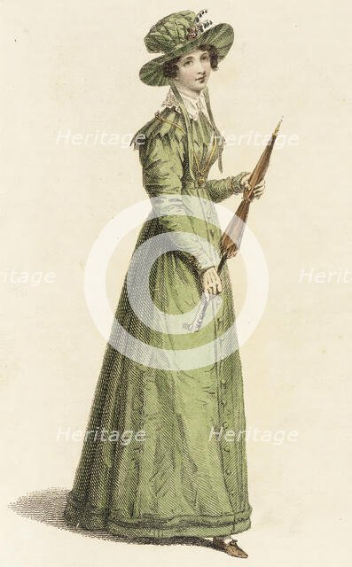Fashion Plate (Morning Dress), 1825. Creator: Rudolph Ackermann.
