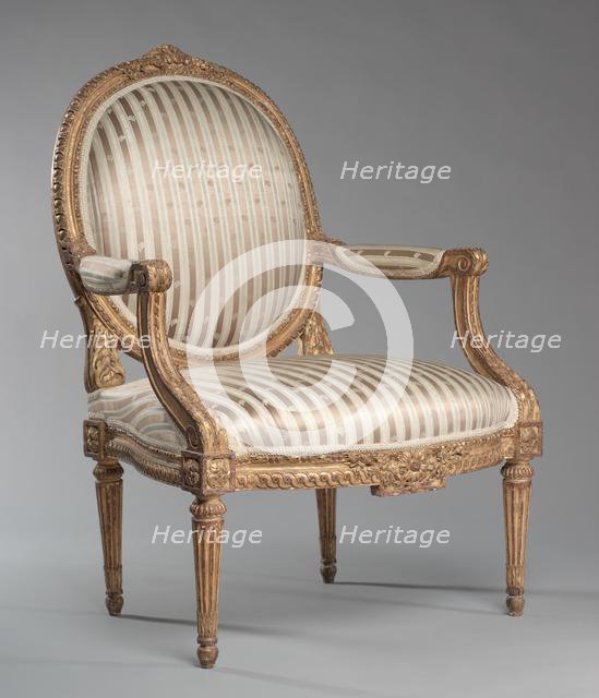 Armchair (Fauteuil), c. 1765. Creator: Jean-Baptiste II Tilliard (French, 1797).