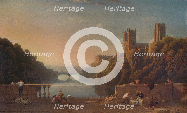 'Durham Cathedral from the Prebends' Bridge', c1832. Artist: George Fennell Robson.