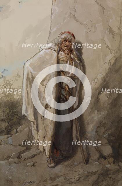 Old Gypsy, 1859-1865. Creator: Paul Gavarni.