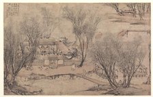 New Year's Day in a Village at Stone Lake, 1609. Creator: Li Shida (Chinese, c. 1549-c. 1621).