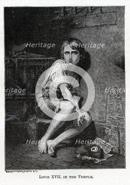 Louis XVII in the Temple, 1882. Artist: Oertel, Kaspar (1840-?)
