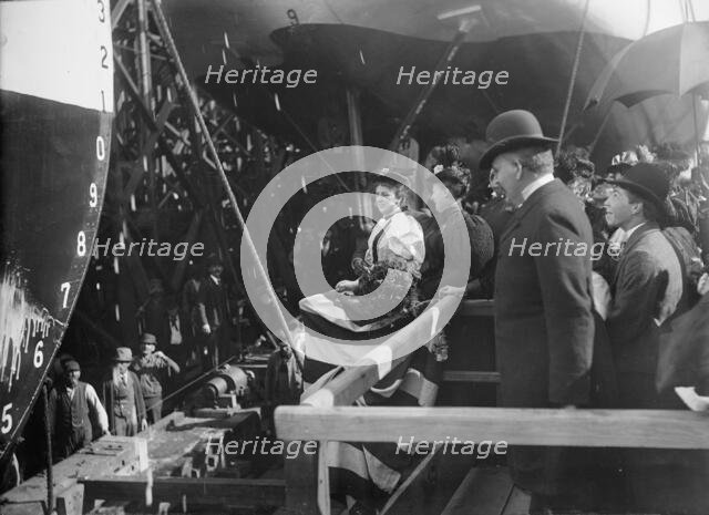 U.S.S. Nashville, "I christen thee Nashville", 1895. Creator: Unknown.