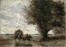 'The Haycart', 1865-1870.  Artist: Jean-Baptiste-Camille Corot    