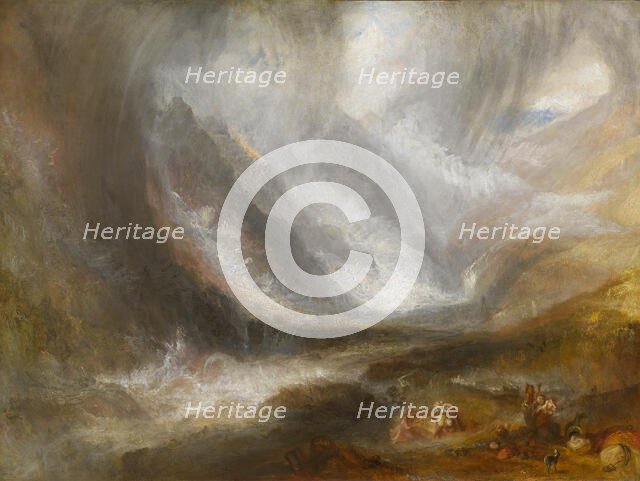Valley of Aosta: Snowstorm, Avalanche, and Thunderstorm, 1836/37. Creator: JMW Turner.