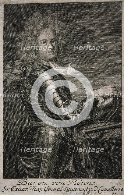 Portrait of Baron Carl Ewald von Roenne (1663–1716). Artist: Anonymous  