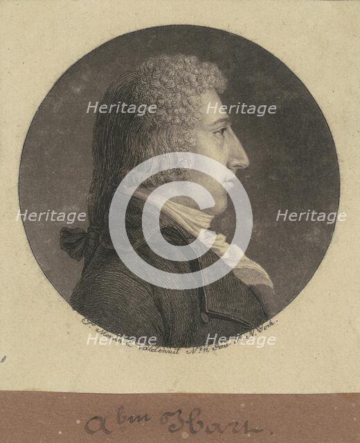 Abraham Hart, 1796. Creator: Charles Balthazar Julien Févret de Saint-Mémin.