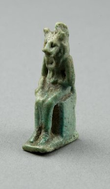 Amulet of the Goddess Bastet, Egypt, Third Intermediate Period, Dynasty 21-25 (1070-656 BCE). Creator: Unknown.