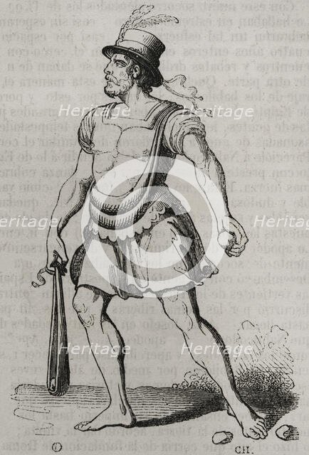 Majorcan slinger, 1852. Creator: Unknown.