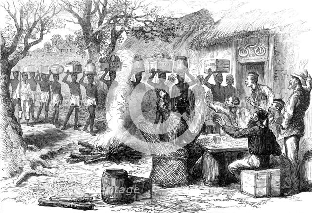 The Ashantee War - sketches by our special artist: arrival of stores, 1874. Creator: Unknown.
