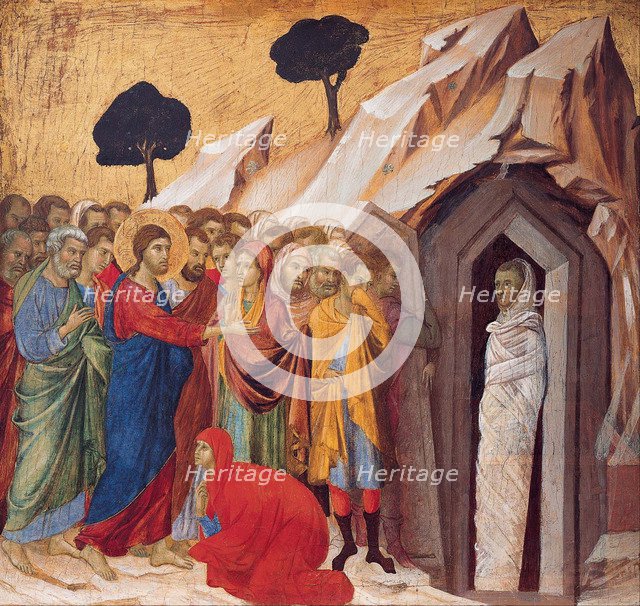 The Raising of Lazarus. Artist: Duccio di Buoninsegna (1260-1318)