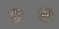 Stater (Coin) Depicting Caulos and Deer, 480-388 BCE. Creator: Unknown.
