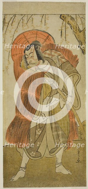 The Actor Ichikawa Danjuro V as Akushichibyoe Kagekiyo Disguised as a Beggar, in the..., c. 1777. Creator: Shunsho.