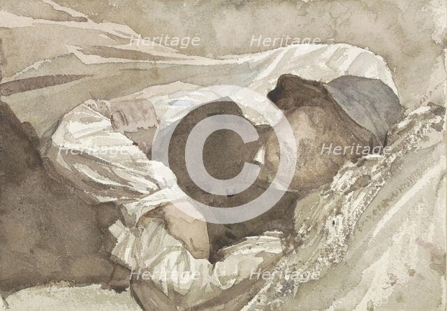 Sleeping young man, 1874-1925. Creator: Jan Veth.