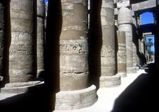 Pillars in the Great Hypostyle Hall, Temple of Amun, Karnak, Egypt, 14th-13th century BC. Artist: Unknown