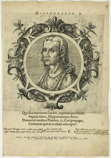 Portrait of Hippocrates, published 1574. Creators: Unknown, Johannes Sambucus.