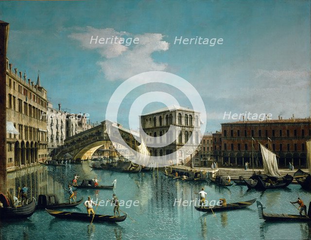 The Rialto Bridge. Artist: Canaletto (1697-1768)