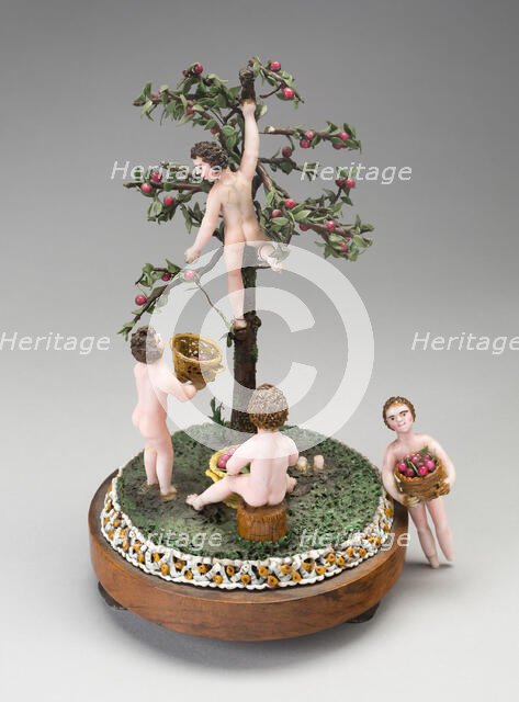 The Cherry Pickers, France, 19th century. Creator: Verres de Nevers.