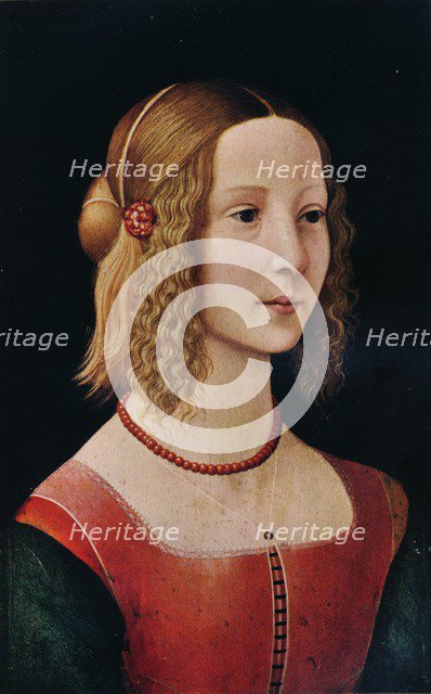 'Portrait of a Girl', 1490 (1930). Artist: Workshop of Domenico Ghirlandaio.