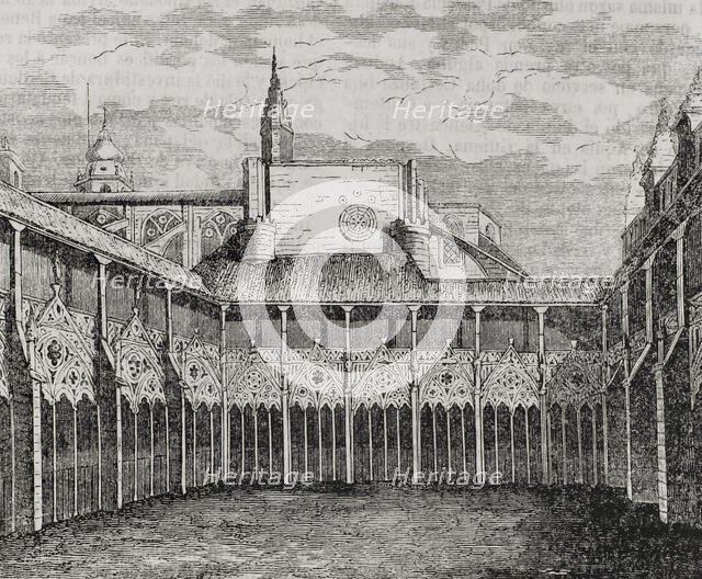 Cloisters of the Cathedral of Pamplona, 13th-14th centuries, Navarre, Spain, 1852. Creator: Ildefonso Cibera.