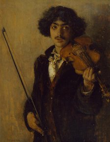 The Musician, 1884. Creator: Pascal Adolphe Jean Dagnan-Bouveret.