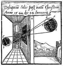 Camera obscura, 1561. Artist: Unknown