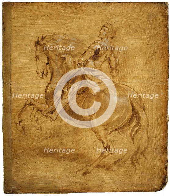 A Man Riding a Horse, ca. 1630. Creator: Anthony van Dyck.