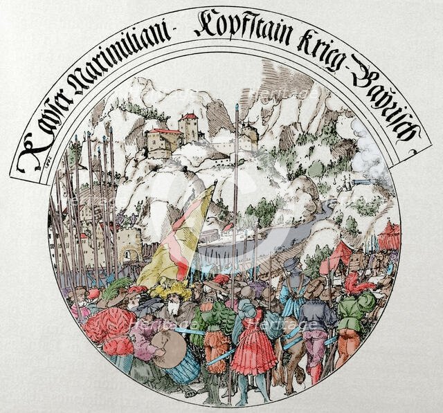 War of the Succession of Landshut, Siege of Kufstein, 1505, (1882).  Creator: Unknown.